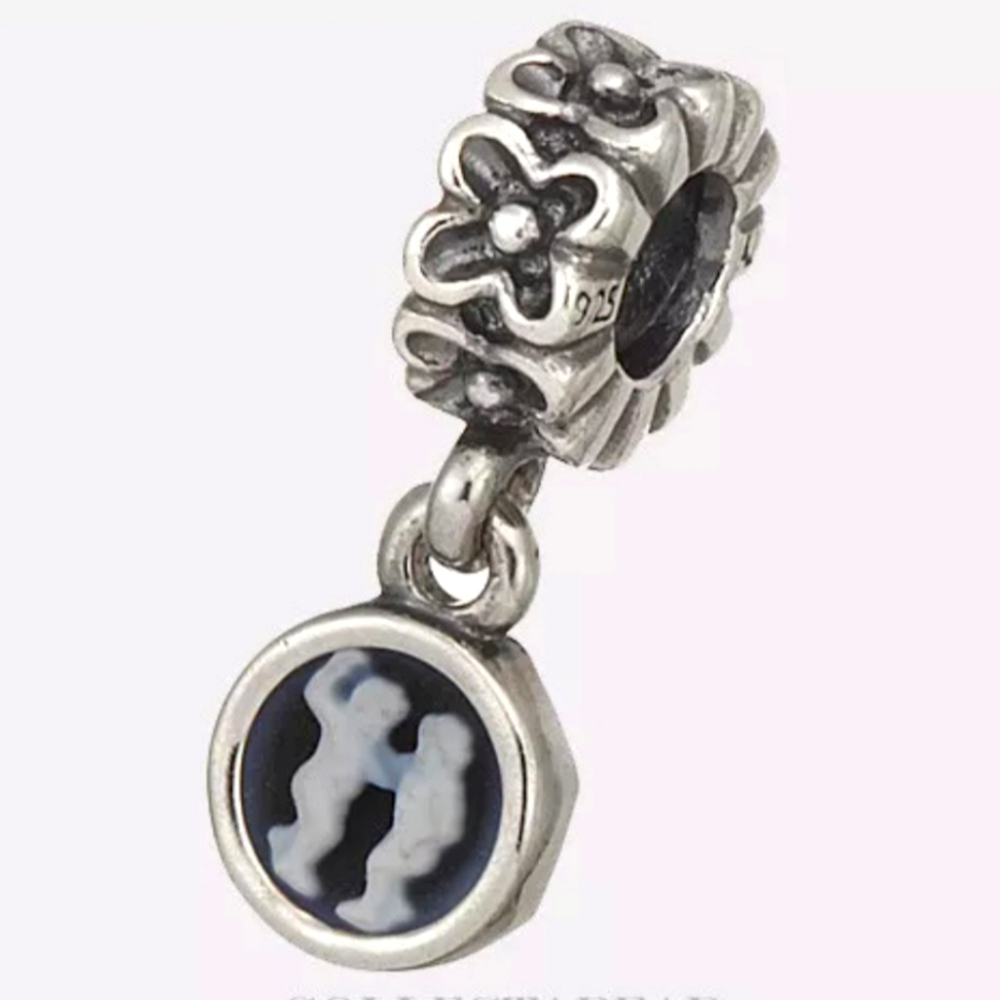 Authentic Pandora Gemini Cameo Dangle Bead